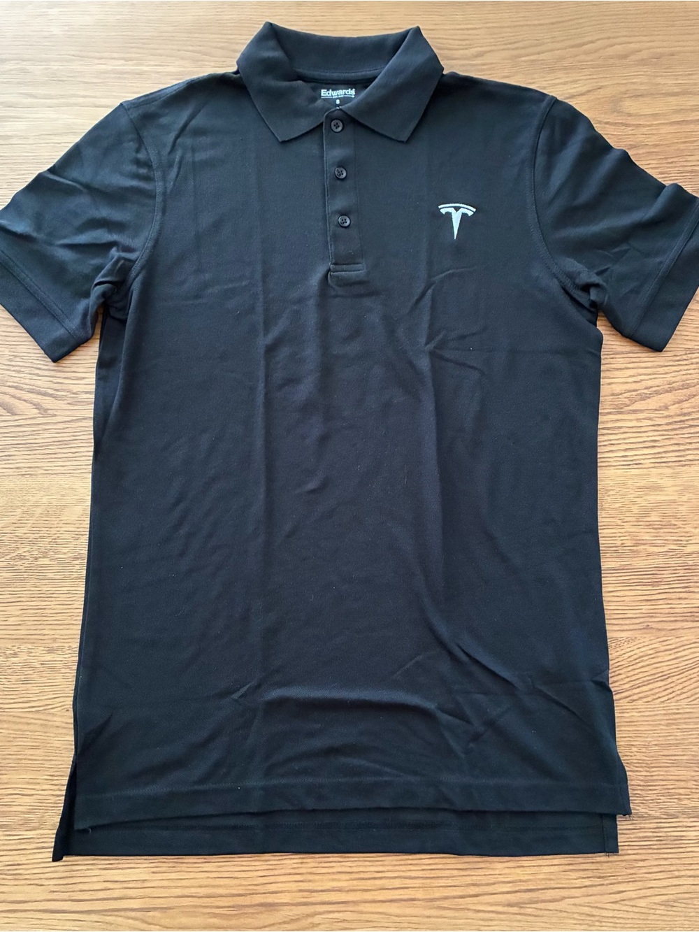 Official Tesla Employee Black Polo Shirt - Classic Short Sleeve TSL1006BK